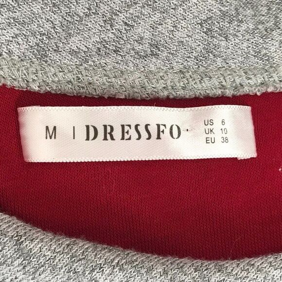 Womens Red Cottagecore Boho Irregular Hem Cowl Neck Long Sleeve Sweater Dress /M - Picture 6 of 7